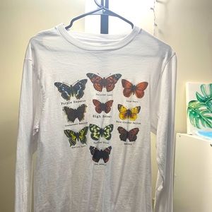 Long sleeve butterfly shirt
